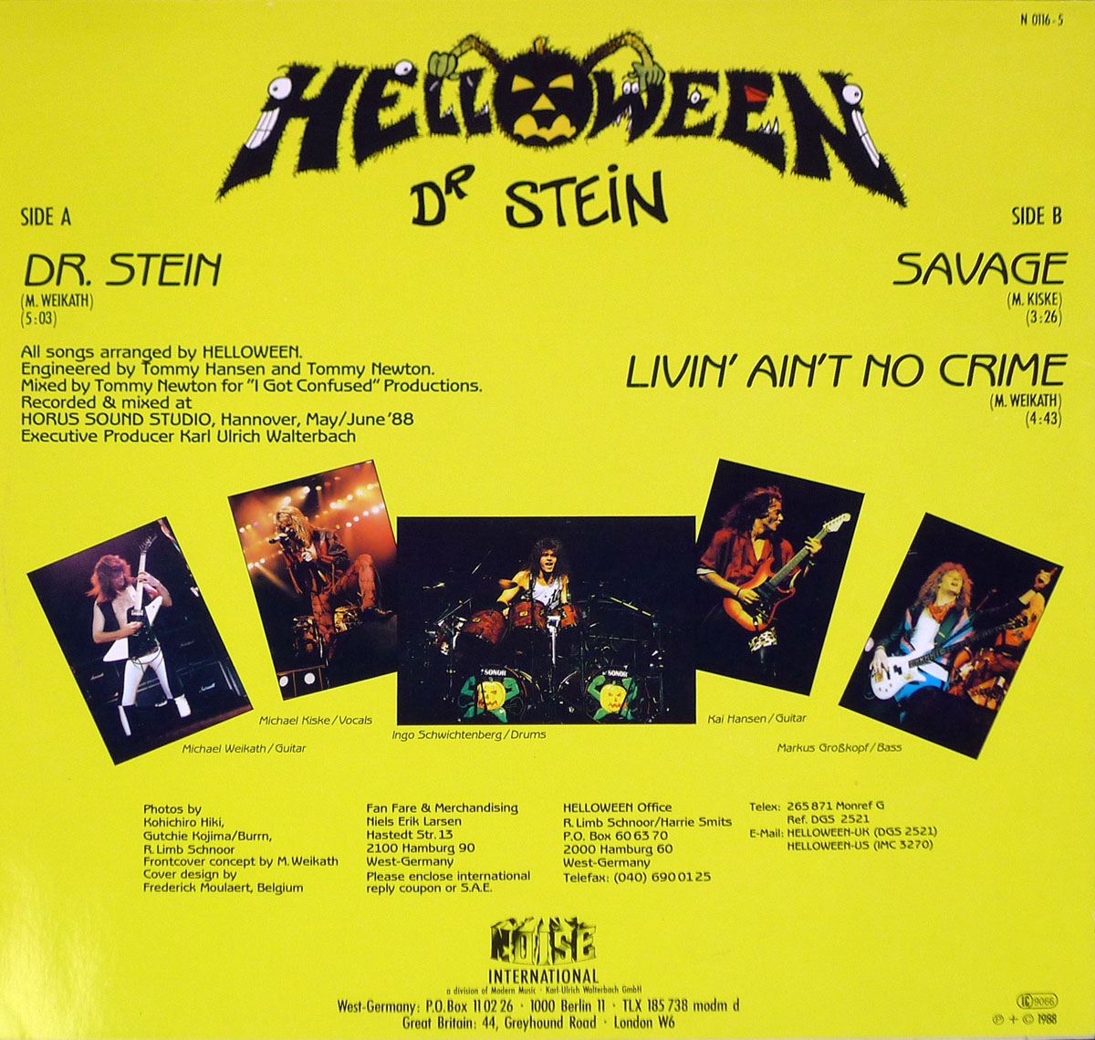 High Resolution Photo #2 HELLOWEEN Dr Stein Maxi-Single 